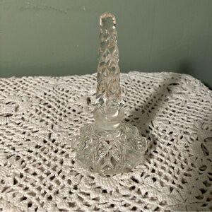 1940's Small Round Perfume Bottle W/Stoper